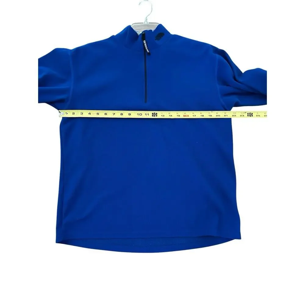 The North Face Sweater Pullover Mens Medium Mid Layer Knit 1/4 Zip Blue